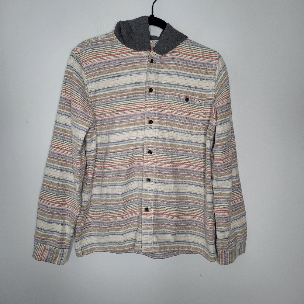 Billabong Wave Washed Baja Stretch Flannel Shirt Jacket Size XL